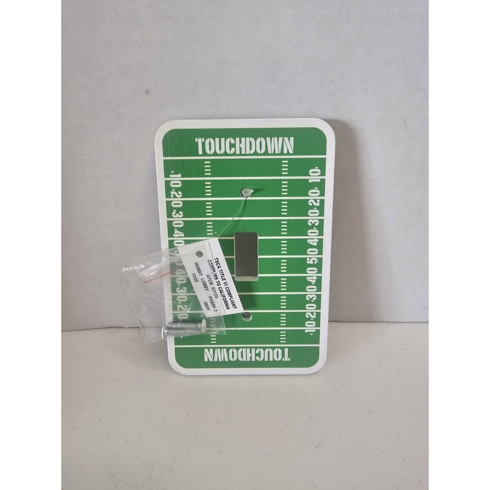 Football Touchdown Light Switch Cover Plate Game Room Sports Decor MDF